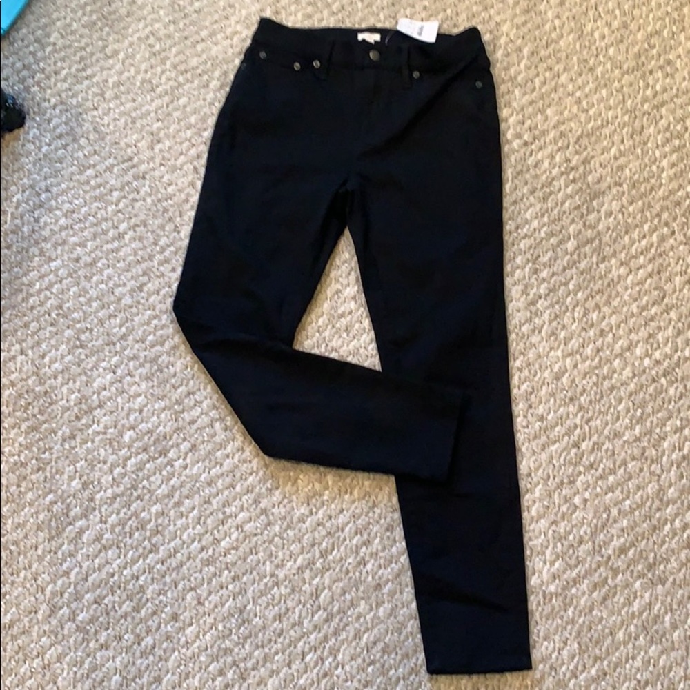 NWT J Crew Skinny Black Jeans. 28